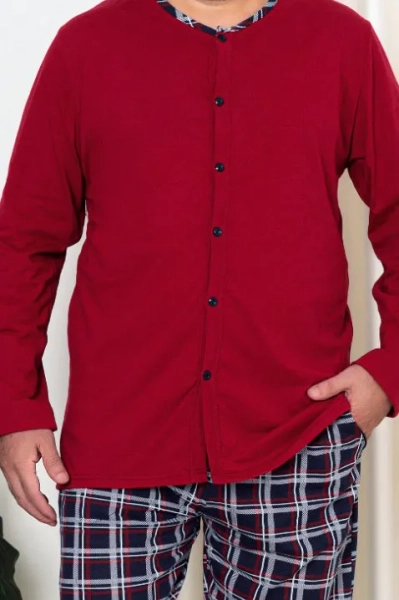 Pyjamas à carreaux en coton pour hommes Royalfashion GRANDE TAILLE