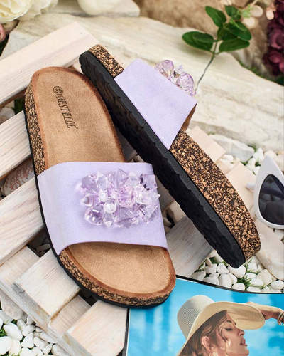 Royalfashion Tongs Villo à strass pour femme