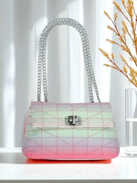 Royalfashion Petit sac à main pour femme en cuir écologique ombré Sophie Rose