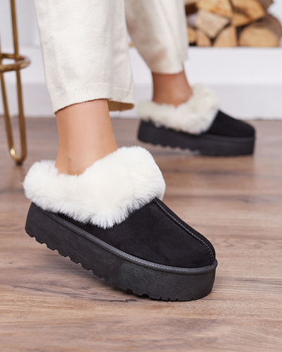 Royalfashion Chaussures pour femmes marron clair a'la bottes de neige avec ornement Parisela