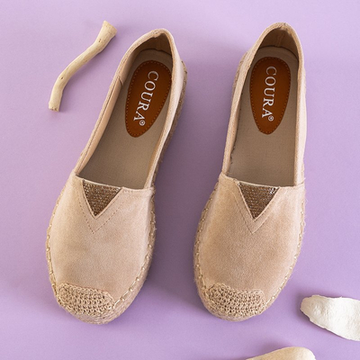 Espadrilles beiges pour femmes avec zircone cubique Asira - Footwear