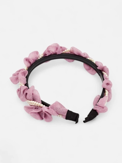 Royalfashion Bandeau pour cheveux avec fronces et perles