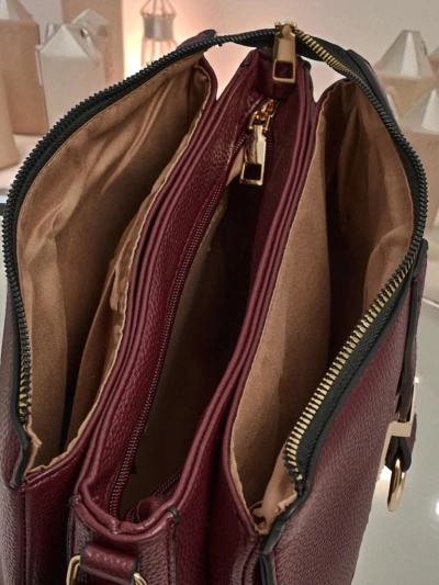 Sac à Main Bordeaux Elena en Cuir Écologique