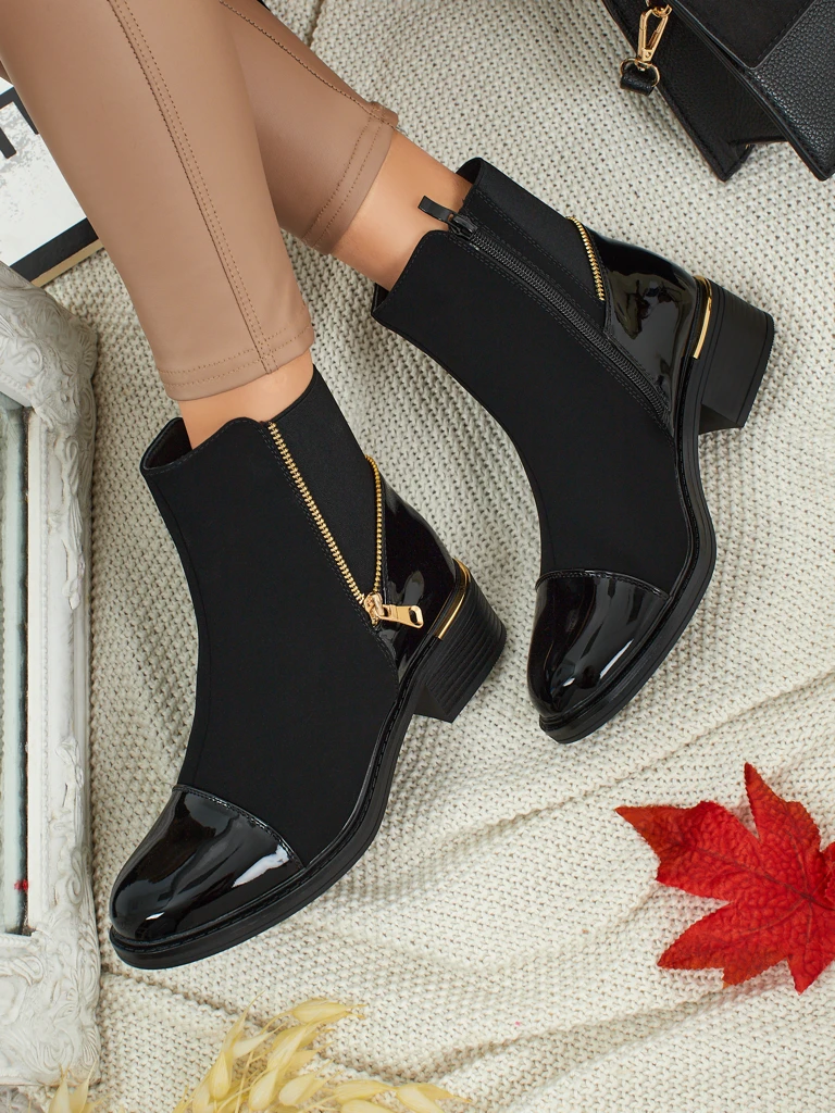 Bottines pour femmes en cuir écologique Selyrix