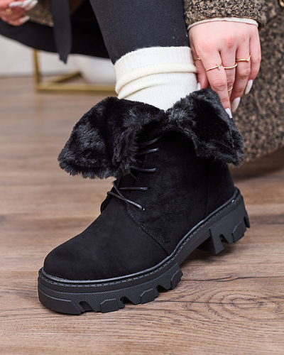 Royalfashion Bottes à lacets pour femmes Cavenma