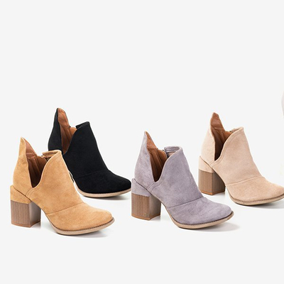 Bottines femme marron clair avec découpes Cintura - Footwear 1