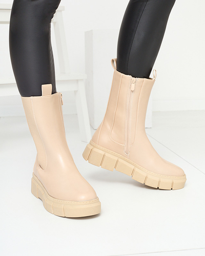 Bottines à plateforme pour femme en beige Couell - Footwear