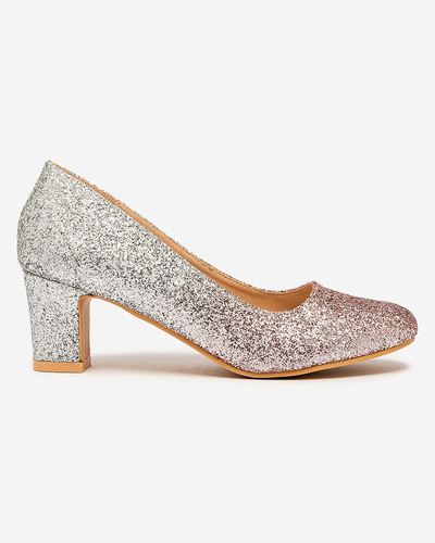Royalfashion Escarpins à talons aiguilles Yapunni rose argenté pour femme
