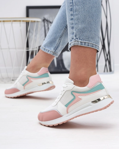 OUTLET Chaussures de sport blanches et roses pour femmes Vegris - Footwear