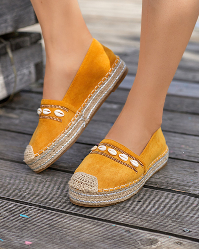 Espadrilles femme moutarde à coques Amidoz - Chaussures