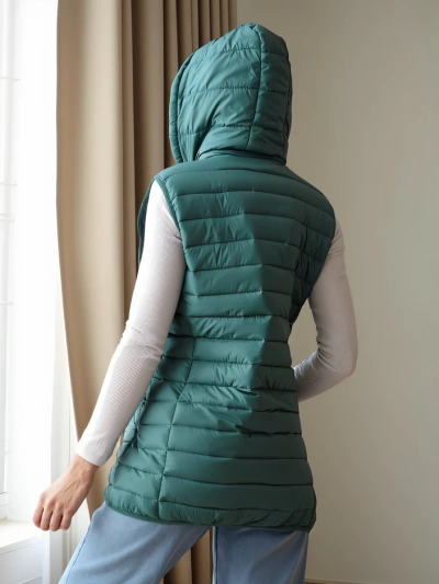 Veste sans manches Royalfashion pour femmes avec capuche amovible