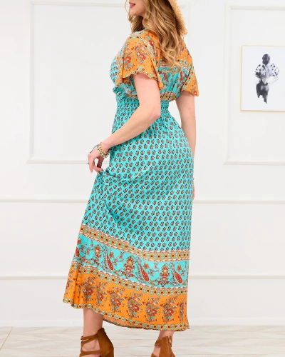Robe longue d'été bleue - Vêtements