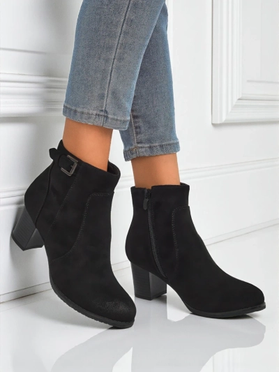 Bottines pour femmes en éco-daim à talons Crimson Dusk