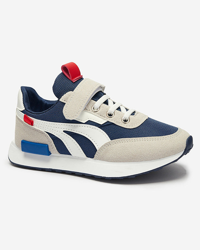 OUTLET Royalfashion Chaussures de sport pour enfants en bleu marine-gris Kaxo