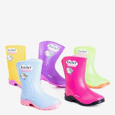 Bottes de pluie enfants bleues et roses Happy Baby - Footwear