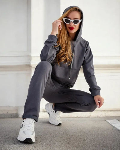 Royalfashion Ensemble de sweatshirt en coton pour femme