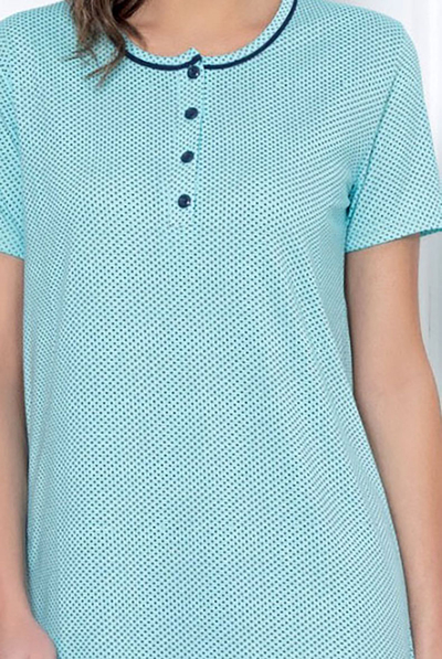 Royalfashion Chemise de nuit à pois pour femme