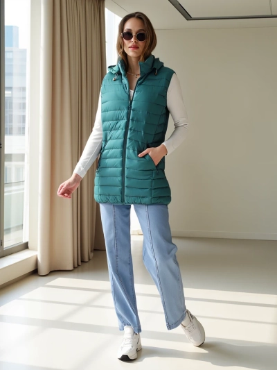 Veste sans manches Royalfashion pour femmes avec capuche amovible