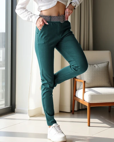 Royalfashion Pantalon Femme en Tissu