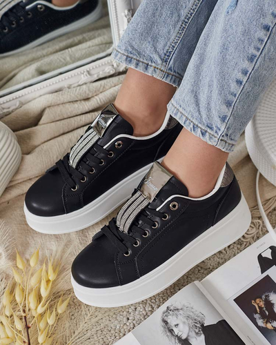 Royalfashion Baskets sportives pour femme avec zircons Jocix