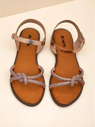 Royalfashion Sandales pour femmes avec strass décoratifs Bella Shine