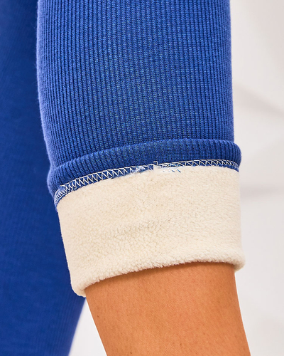 Royalfashion Leggings isolés côtelés pour femme