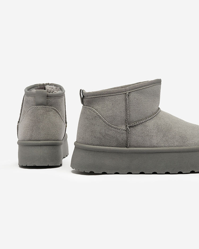 Royalfashion Gris Bottes de neige à plateforme pour femmes Ersinella