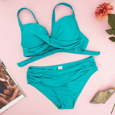 Maillot de bain 2 pièces femme turquoise - Sous-vêtements