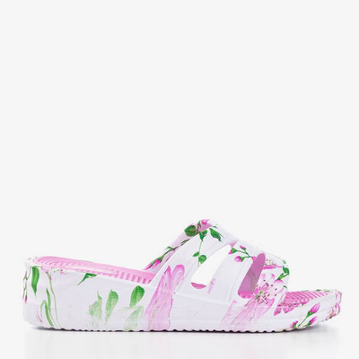 Chaussons pour enfants fuchsia avec fourrure Miaue - Chaussures 1