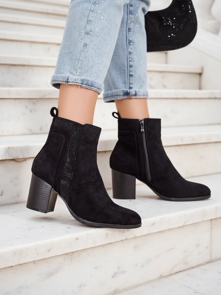 Bottines de cheville pour femmes à talon Royalfashion Venotto