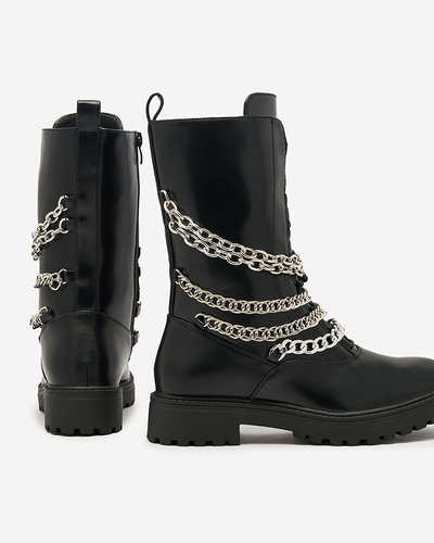 Royalfashion Bottes bagger pour femme en noir Goserre