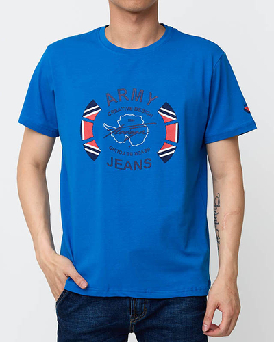 T-shirt imprimé homme bleu clair - Vêtements