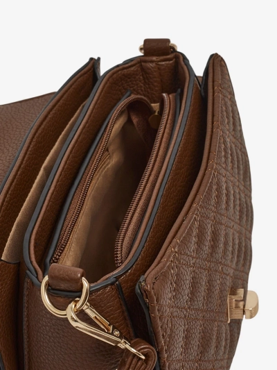 Sac à Main pour Femmes Luna Marron Foncé en Cuir Écologique Élégant