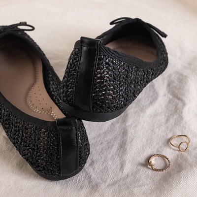 Ballerines Tressées Femme Wewo Noir - Chaussures