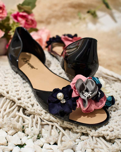 Royalfashion Ballerines en caoutchouc avec fleur Koddies