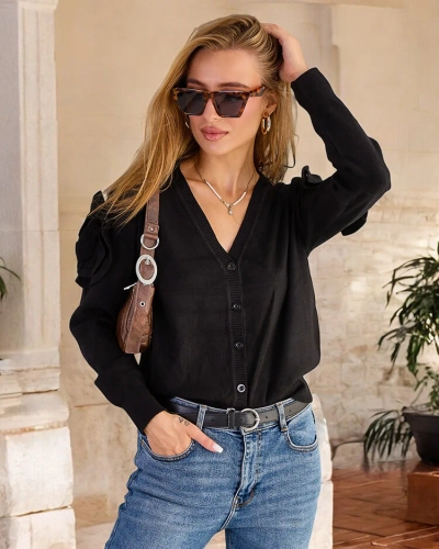 Royalfashion Pull femme déboutonné