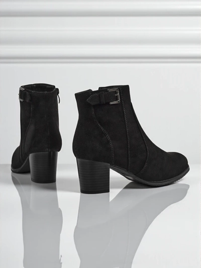 Bottines pour femmes en éco-daim à talons Crimson Dusk