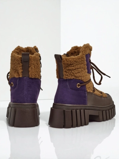 Bottines worker pour femmes avec fourrure Cindora