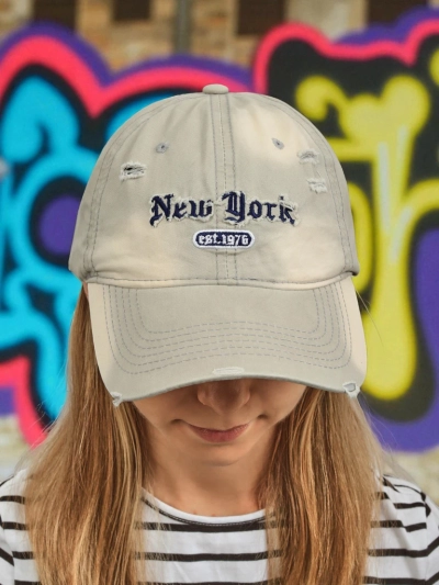 Royalfashion Casquette New York 1976 avec usure