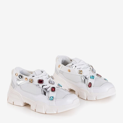 OUTLET Baskets blanches pour femmes à semelle épaisse Jocasta - Footwear