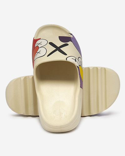 Chaussons femme beige Elmino - Chaussures