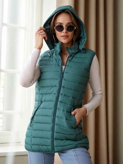 Veste sans manches Royalfashion pour femmes avec capuche amovible