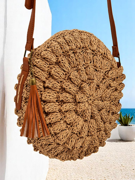 Royalfashion Petit sac à main en paille pour femme Solea Mini