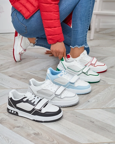 Baskets de sport pour femmes en blanc et vert Xirrat- Footwear