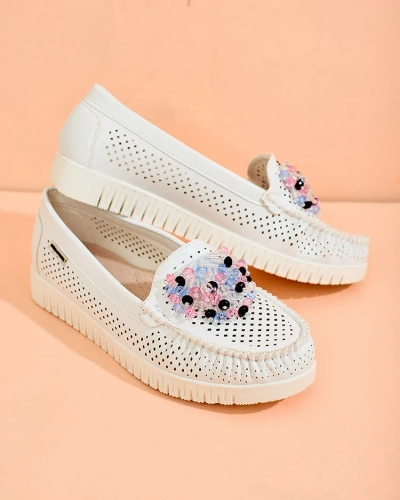 Royalfashion Mocassins ajourés perlés pour femme Namis