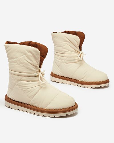 Royalfashion Bottes de neige à enfiler pour femme en beige Nevonsis