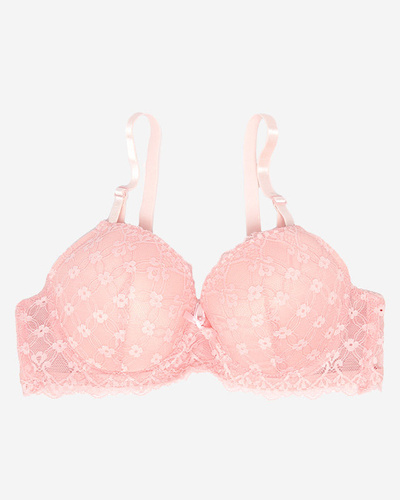 Soutien-gorge femme avec dentelle rose - Sous-vêtements