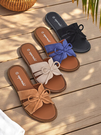 Mules plates femme Royalfashion avec nœud Gerber