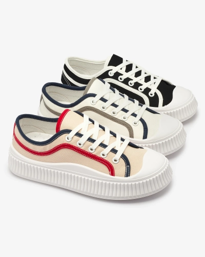 OUTLET Royalfashion Baskets décontractées pour femme de couleur noire Lerianna