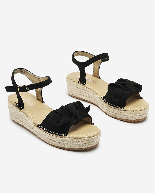 Talon Sandale Noeud Femme Sandale Ã Talon Noir Escarpin Talon